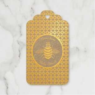 Niedliche gelbe Bienengeschlecht - Neutrale Babydu Geschenkanhänger