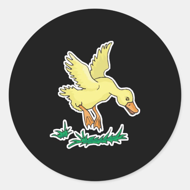 niedliche gelbe Ente Runder Aufkleber (Vorderseite)