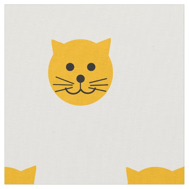 Niedliche Gelbe Katze Stoff (Nahaufnahme)