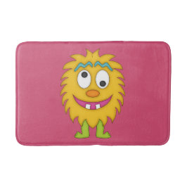 Niedliche gelbe Monster-Kinder Badematte