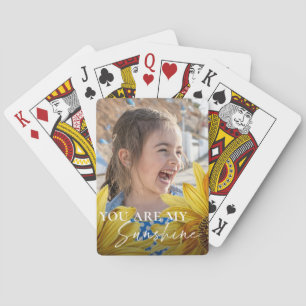 Niedliche gelbe Sonnenblume Sie sind mein Sonnensc Spielkarten