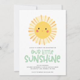 Niedliche gelbe Sonnenscheinillustrierung Geburtst