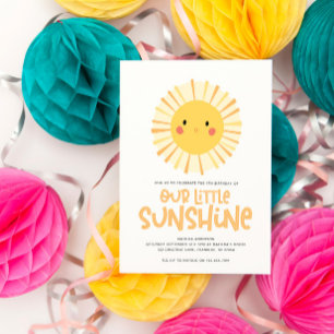 Niedliche gelbe Sonnenscheinillustrierung Geburtst