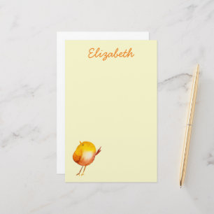 Niedliche gelbe Vogelart Briefpapier