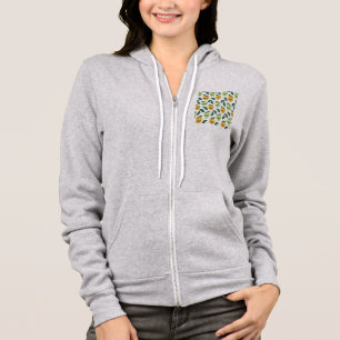 Niedliche gelbe Zitrone Cartoon lustige Darstellun Hoodie