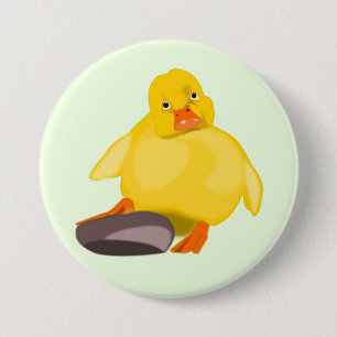 Niedliche Gelbente Button