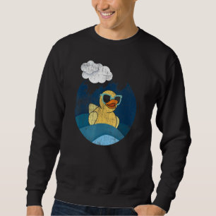Niedliche Gelbente Vintager Gummi Duckling Ducky D Sweatshirt