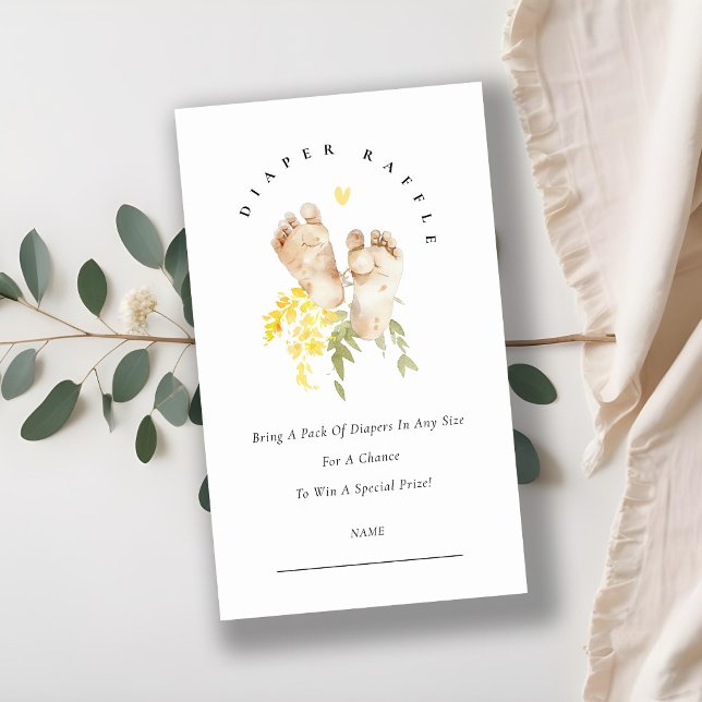 Niedliche Gelbfütterung Blütenspülung Raffle Babyd Begleitkarte (Von Creator hochgeladen)