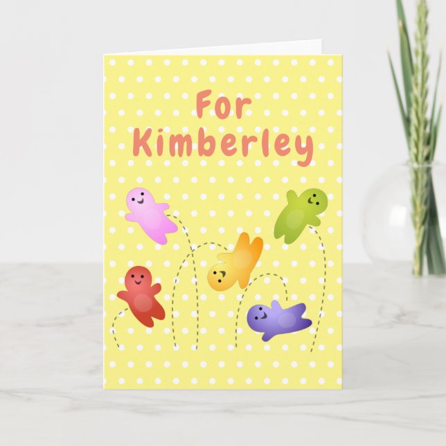 Niedliche Gelee-Babys, Süßigkeiten Süßigkeiten Car Karte (Vorderseite)