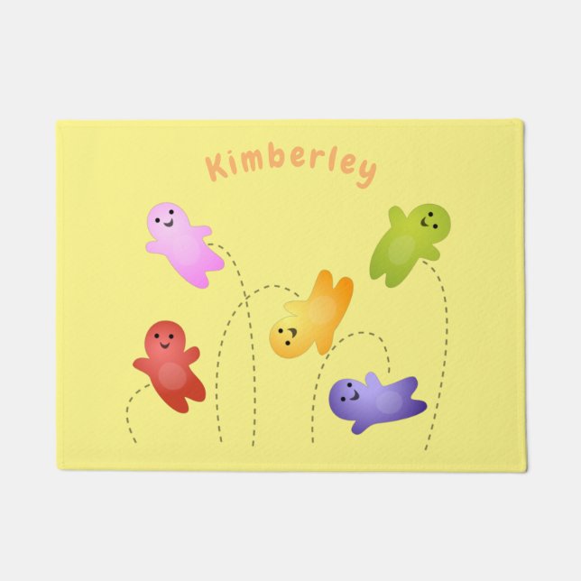 Niedliche Gelee Babys Süßigkeiten Süßigkeiten Cart Fußmatte (Vorderseite)