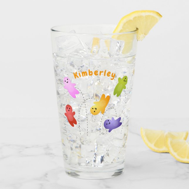 Niedliche Gelee Babys Süßigkeiten Süßigkeiten Cart Glas (Rückseite Ice)