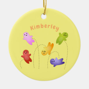 Niedliche Gelee Babys Süßigkeiten Süßigkeiten Cart Keramik Ornament