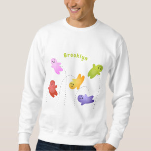 Niedliche Gelee Babys Süßigkeiten Süßigkeiten Cart Sweatshirt