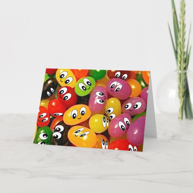 Niedliche Gelee-Bohne Karte (Vorderseite)