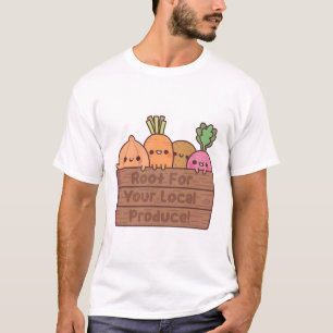 Niedliche Gemüse Wurzeln Für Ihr Lokales Gemüse T-Shirt