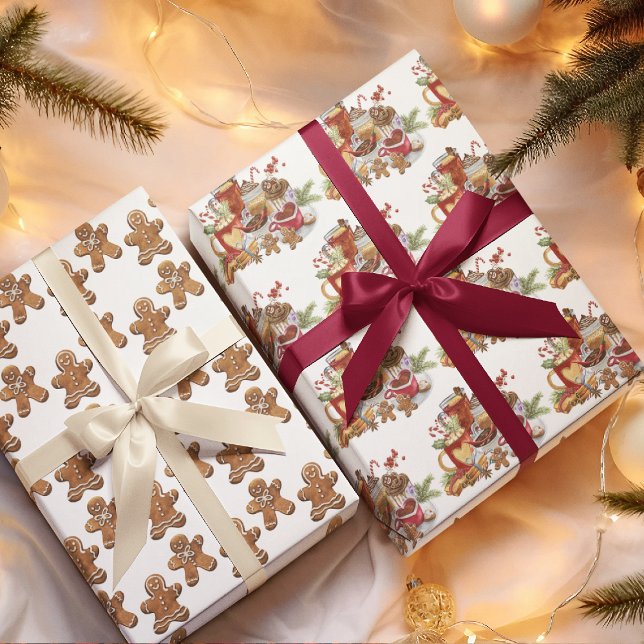 Niedliche gemütliche Festtage süße Leckereien Weih Geschenkpapier Set (Von Creator hochgeladen)