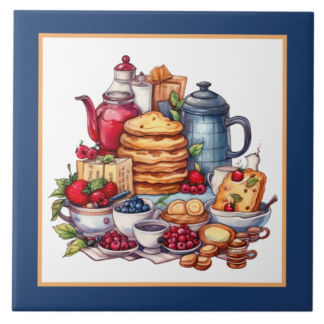 Niedliche, gemütliche Zuhause-Küche Fliese (Vorderseite)