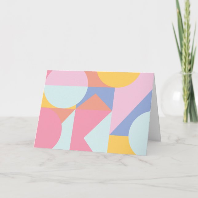 Niedliche geometrische Formen - Collage Artwork Karte (Vorderseite)