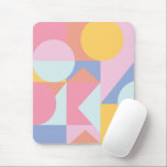Niedliche geometrische Formen - Collage Artwork Mousepad<br><div class="desc">Diese unterhaltsame, frische grafische Collage zeichnet sich durch geometrische, einfache Formen in einer niedlichen Farbpalette aus Pastellfarben und sanften Brillanten aus.</div>