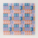 Niedliche geometrische Formen Muster Blau Puzzle<br><div class="desc">Niedliche geometrische Formen Muster Blaues Puzzle</div>
