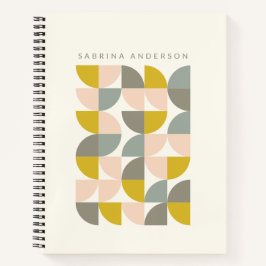 Niedliche geometrische Formen Personalisiert Notizbuch