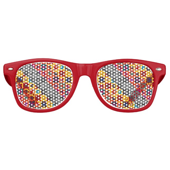 Niedliche geometrische Muster Sonnenbrille (Vorderseite)