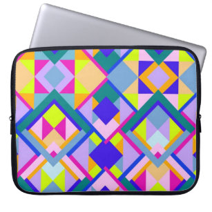 Niedliche geometrische Muster von Funky Laptopschutzhülle