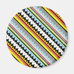 Niedliche geometrische Streifen Magnet