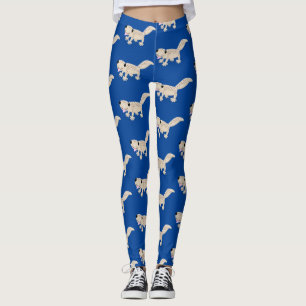 Niedliche gepunktete Gecko-Cartoon-Abbildung Leggings