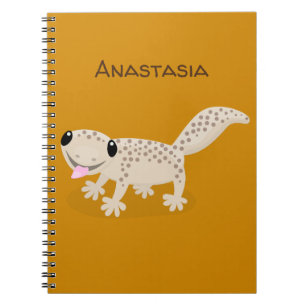 Niedliche gepunktete Gecko-Cartoon-Abbildung Notizblock