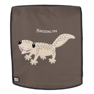 Niedliche gepunktete Gecko-Cartoon-Abbildung Rucksack