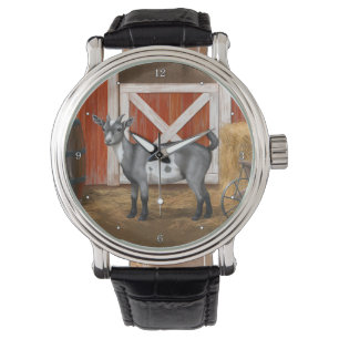 Niedliche Gepunktete Ziege Armbanduhr