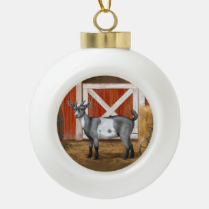 Niedliche Gepunktete Ziege Keramik Kugel-Ornament