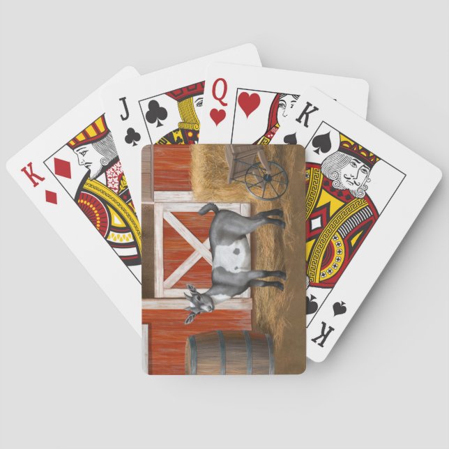 Niedliche Gepunktete Ziege Spielkarten (Rückseite)