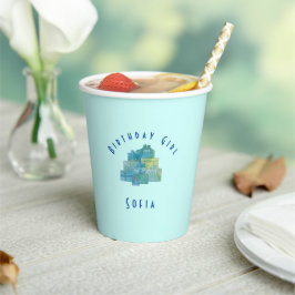 Niedliche Geschenke für das Geburtstagskind Blue G Pappbecher