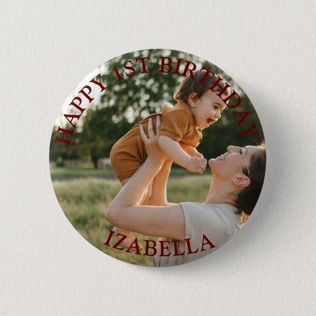 Niedliche Geschenke Glückwunsch zum Geburtstag Button (Vorderseite)