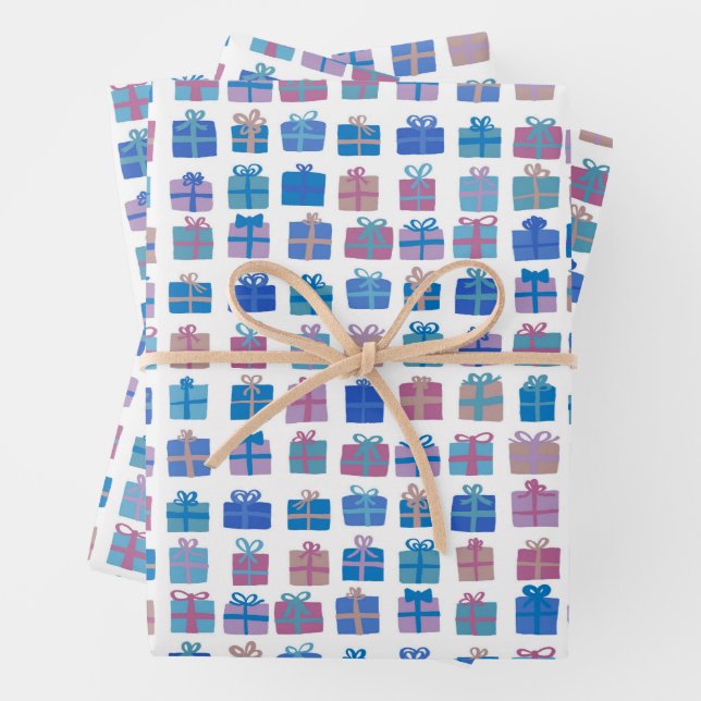 Niedliche Geschenke mit Wölfen Feiertag Weihnachte Geschenkpapier Set (Beispiel)