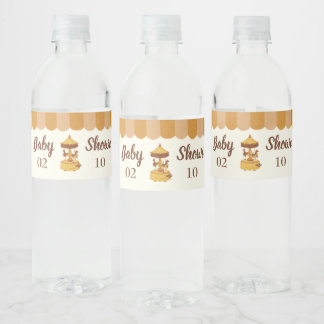 Niedliche geschlechtsneutrale Babydusche Wasserflaschenetikett
