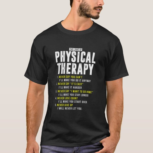 Niedliche Gesetze der physikalischen Therapie PT M T-Shirt (Vorderseite)