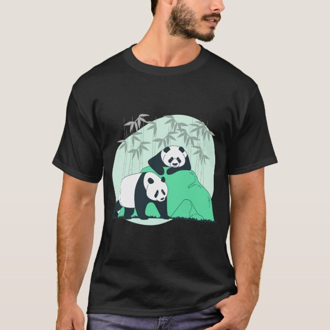niedliche gestopfte Tiere Panda T-Shirt (Vorderseite)
