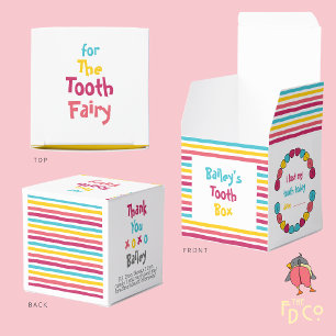 Niedliche, gestreifte Kandy Tooth Box für Kinder Geschenkschachtel