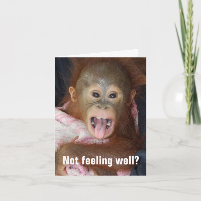 Niedliche Get Well-Card Karte (Vorderseite)