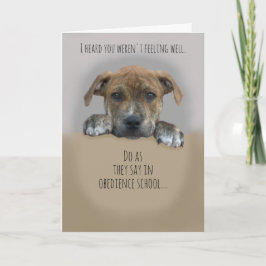 Niedliche Get Well Card mit Welpe Karte