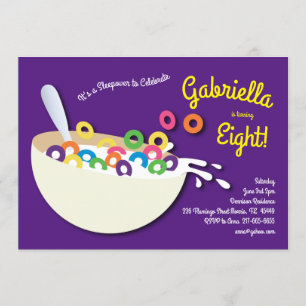 Niedliche Getreideschale Kids Sleepoe Geburtstagsp Einladung