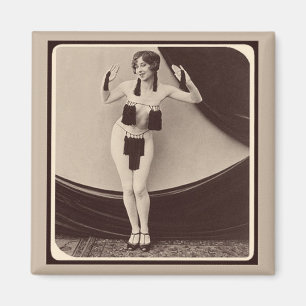Niedliche, gewagte Flapper-Girl der 1920er Jahre Magnet