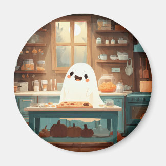 Niedliche Ghost Backkost - Gemütliches Spooky Magn Magnet