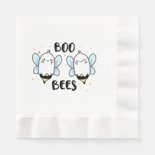 Niedliche Ghost-Boo-Bienen - Witziges Halloween au Serviette