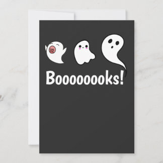 Niedliche Ghost-Bücher Einladung Grußkarte