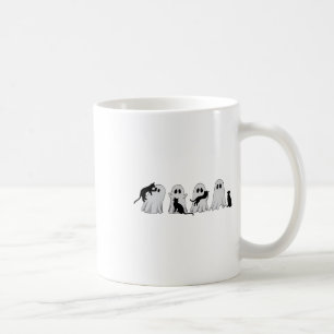 Niedliche Ghost Cat Halloween Outdoor Kostüme Kat Kaffeetasse