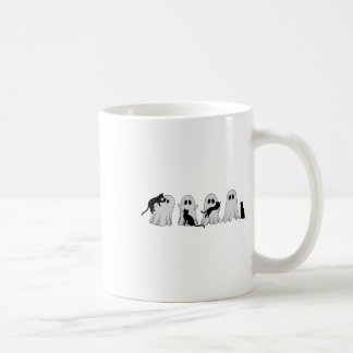 Niedliche Ghost Cat Halloween Outdoor Kostüme Kat  Kaffeetasse